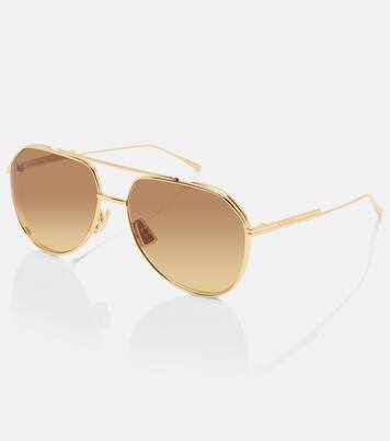 نظارات شمسية بستايل أفياتور Light Ribbon | Bottega Veneta