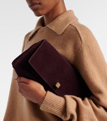 Clutch Audrey aus Veloursleder | Khaite