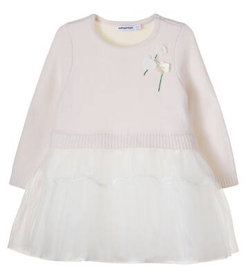 Knitted tulle dress | Self-Portrait Kids