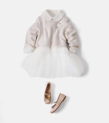 Knitted tulle dress | Self-Portrait Kids