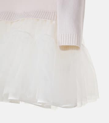 Knitted tulle dress | Self-Portrait Kids