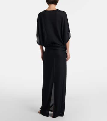 Delyra ruched jersey gown | The Row