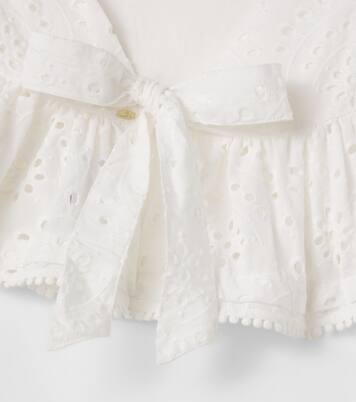 Cycas broderie anglaise cotton top | Poupette St Barth Kids