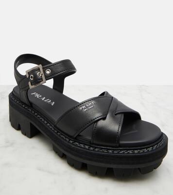 Sandalen aus Leder | Prada