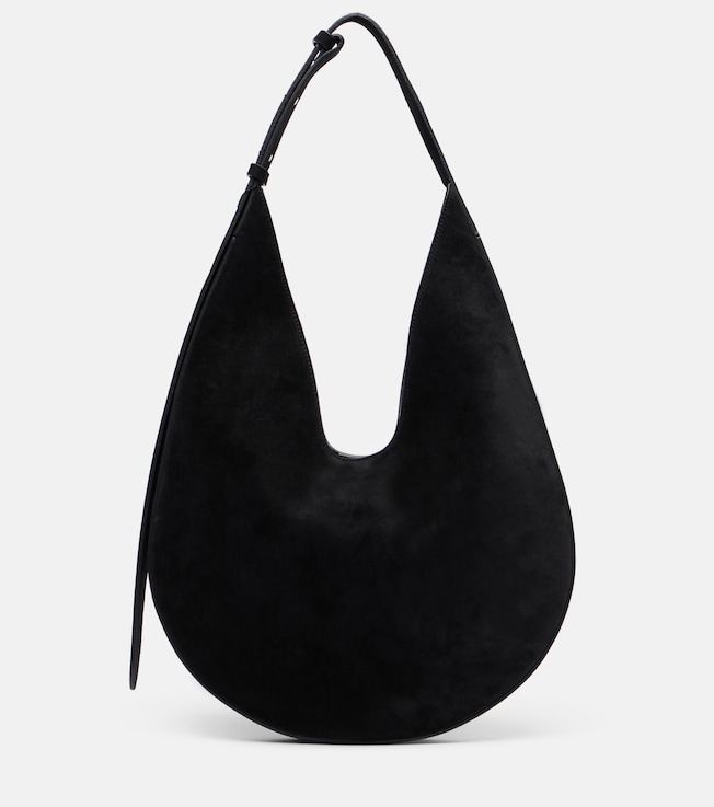 Medium suede shoulder bag