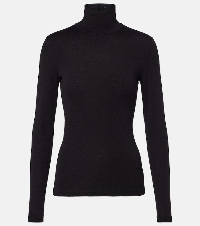 Virgin wool turtleneck sweater
