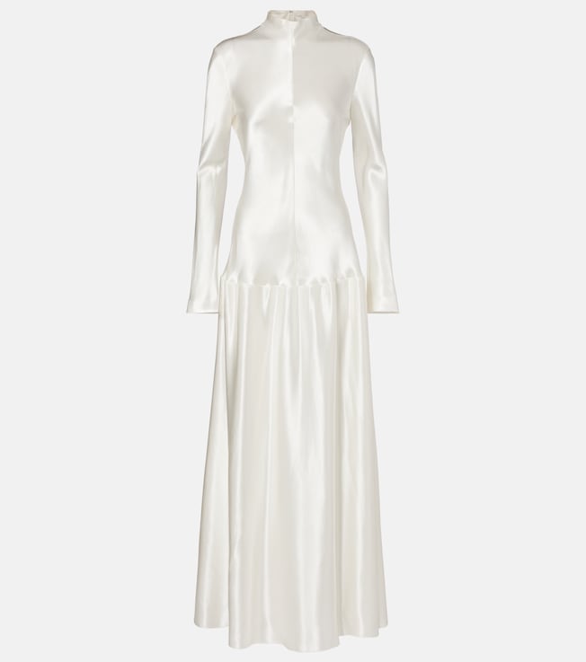 Mila satin maxi dress