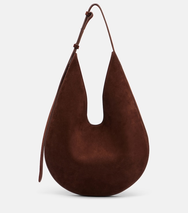 Medium suede shoulder bag
