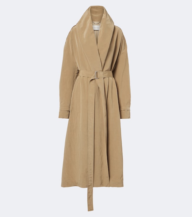 Belted technical coat
