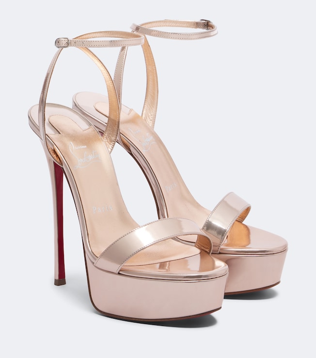 Loubi Queen Alta leather platform sandals