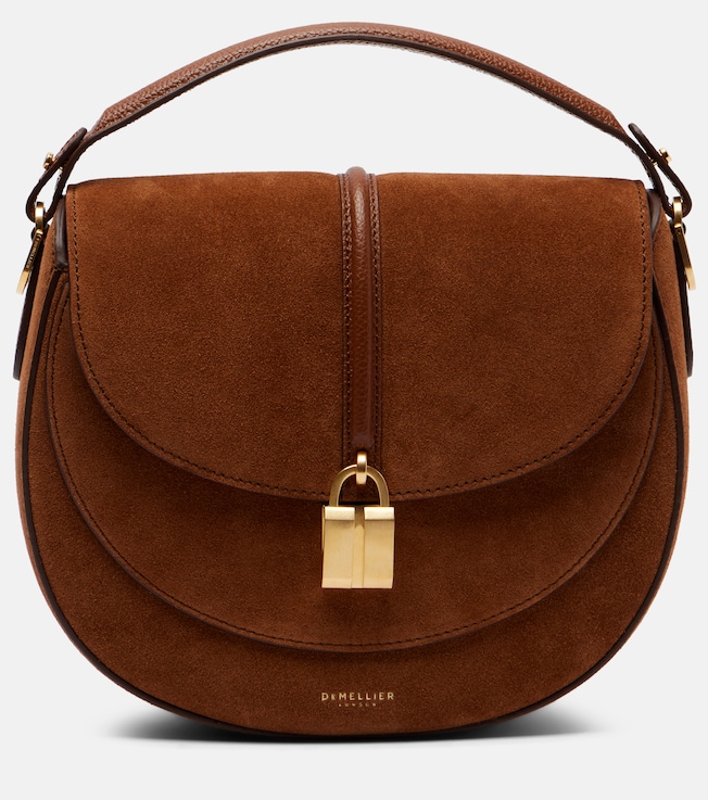 Siena leather-trimmed suede crossbody bag