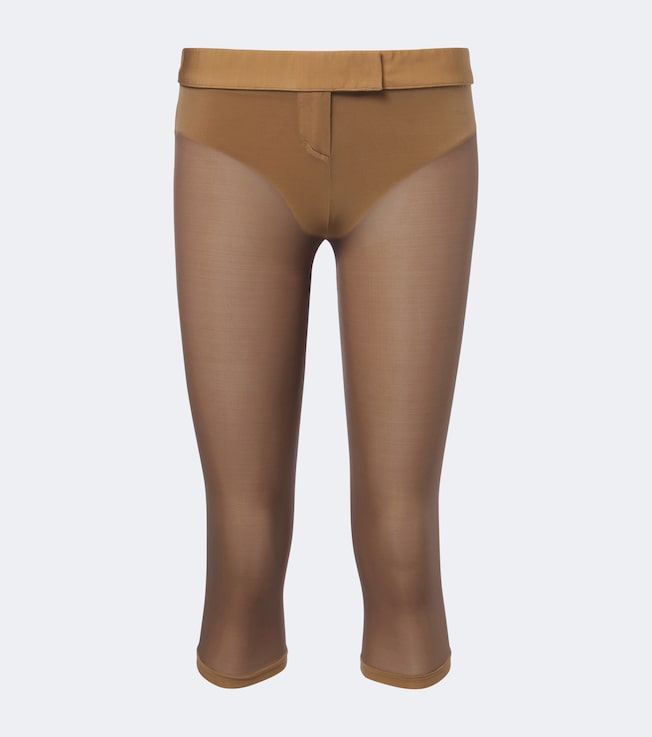 Semi-sheer capri pants