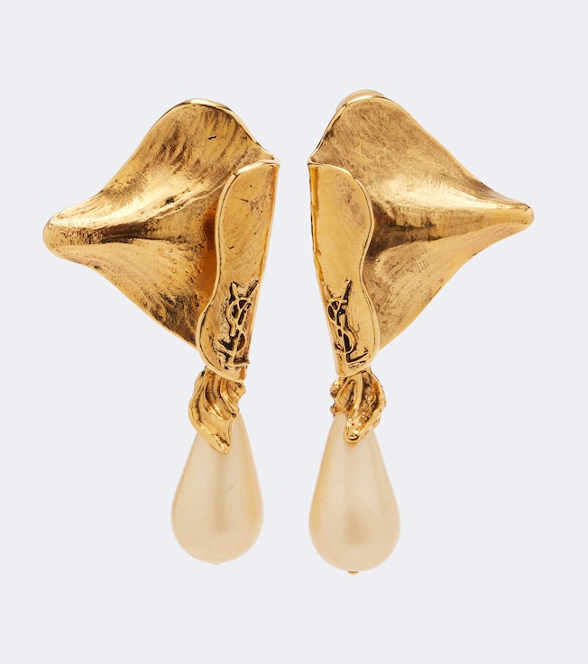 Cassandre faux pearl clip-on earrings