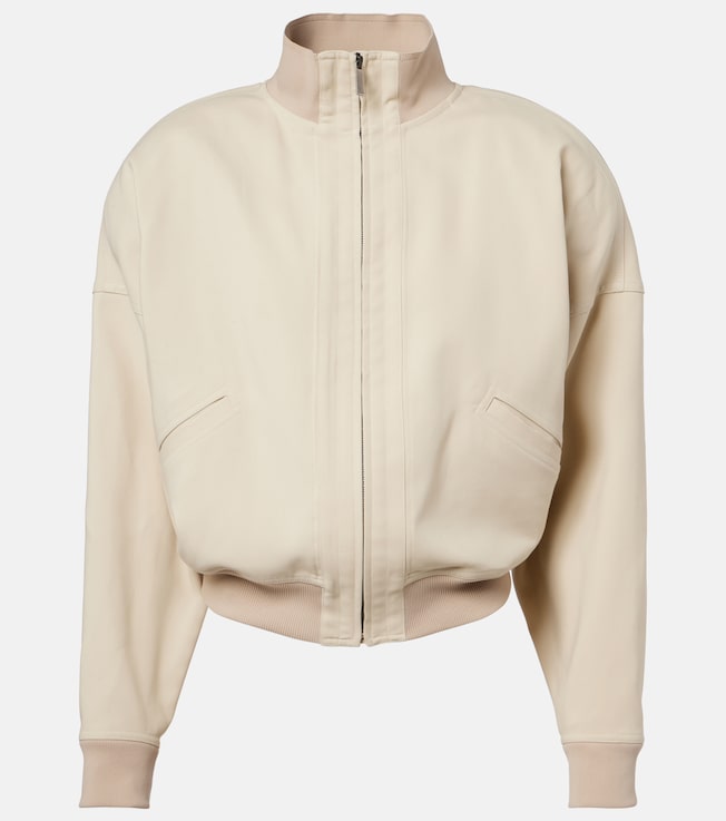 Cotton poplin bomber jacket
