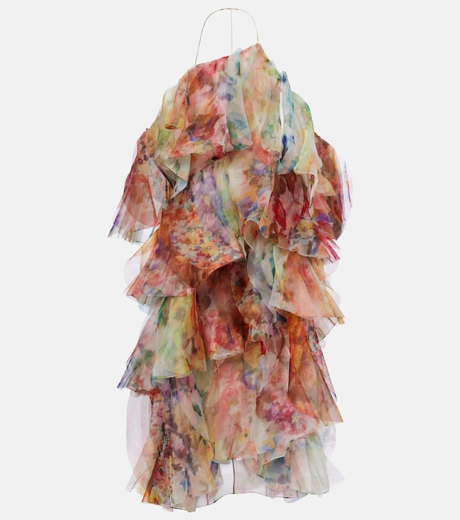 Luna floral ruffled midi dress