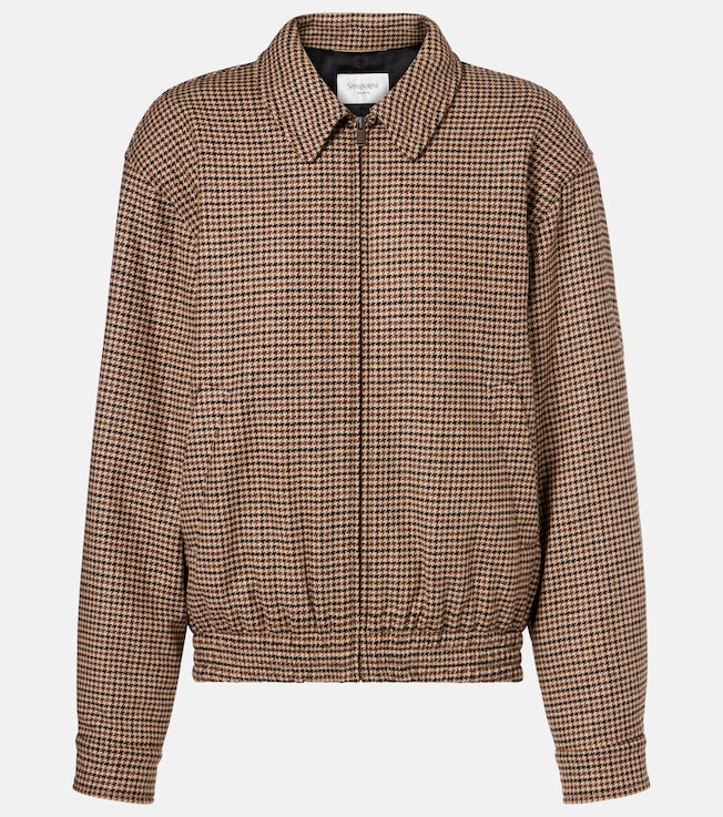 Houndstooth padded jacket