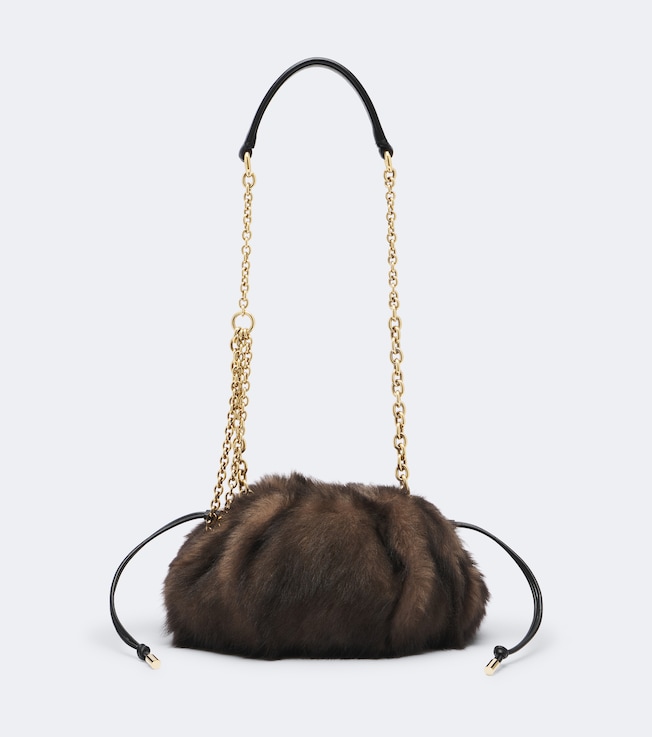 Chloé Plissé shearling shoulder bag
