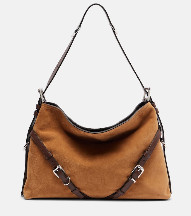 Voyou Medium suede shoulder bag