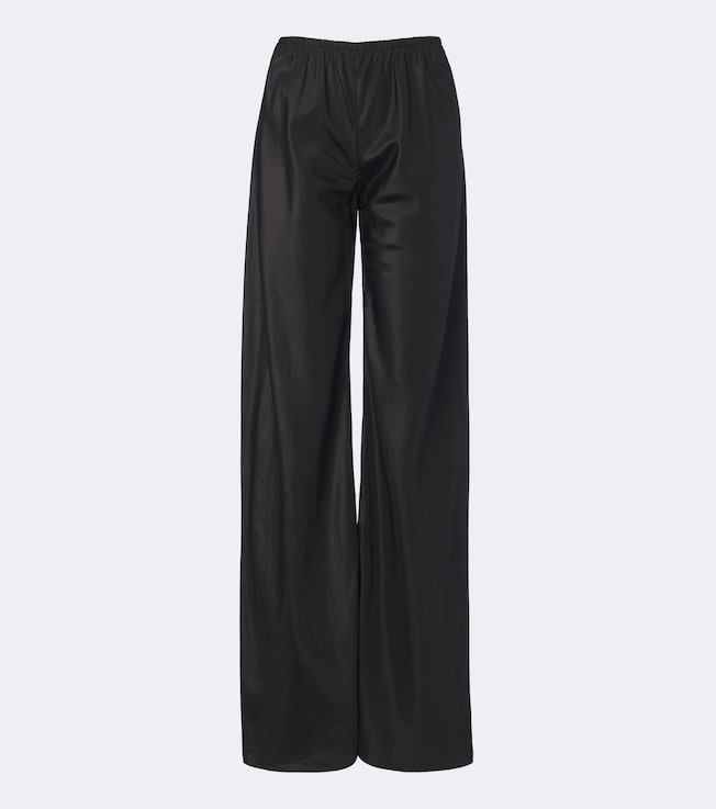 Gala silk taffeta wide-leg pants