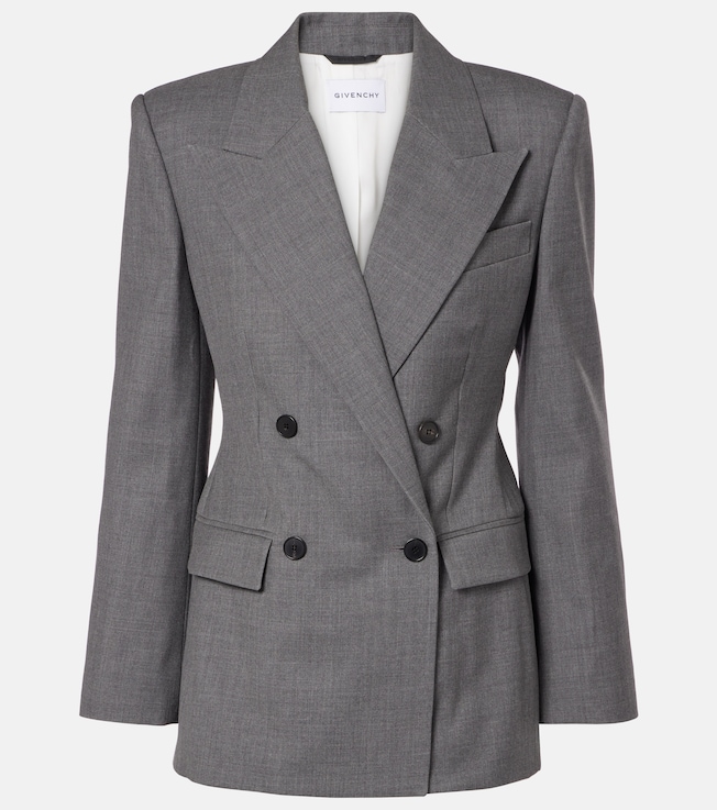 Double-breasted wool blazer