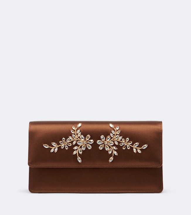 Capripla embellished satin clutch