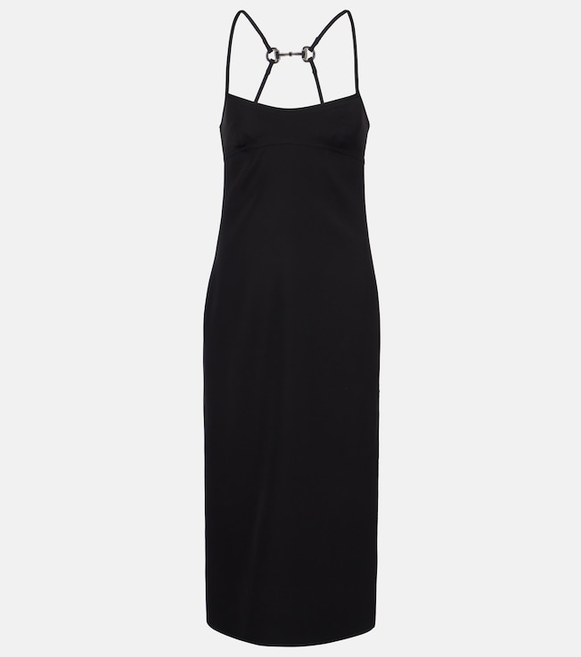 Horsebit embellished midi dress
