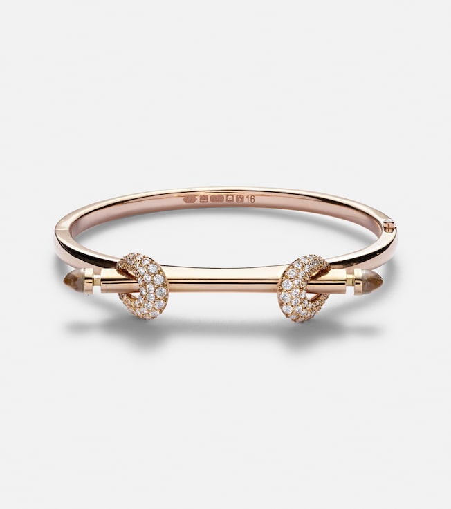 Chakra Icon 18kt rose gold bracelet with diamonds and quartz