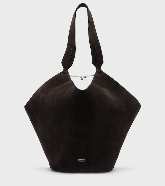 Lotus Small suede tote bag