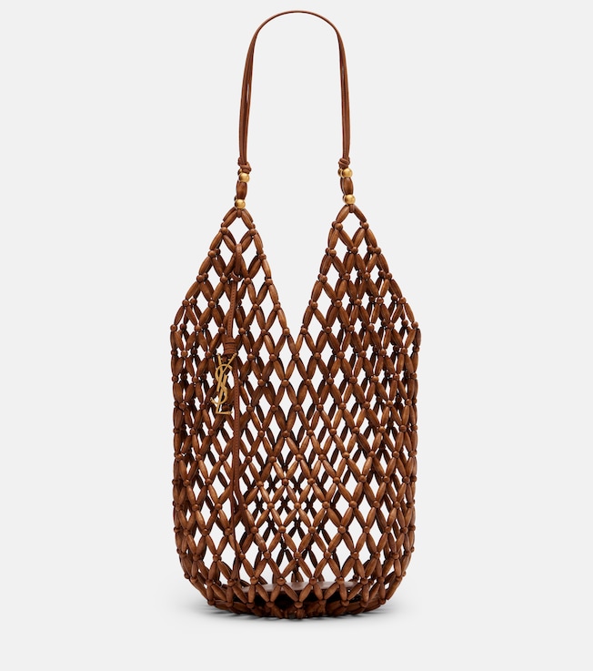 Supple beaded tote bag