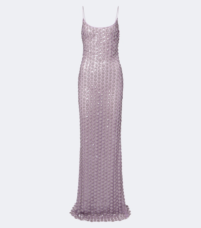 Sequined tulle gown