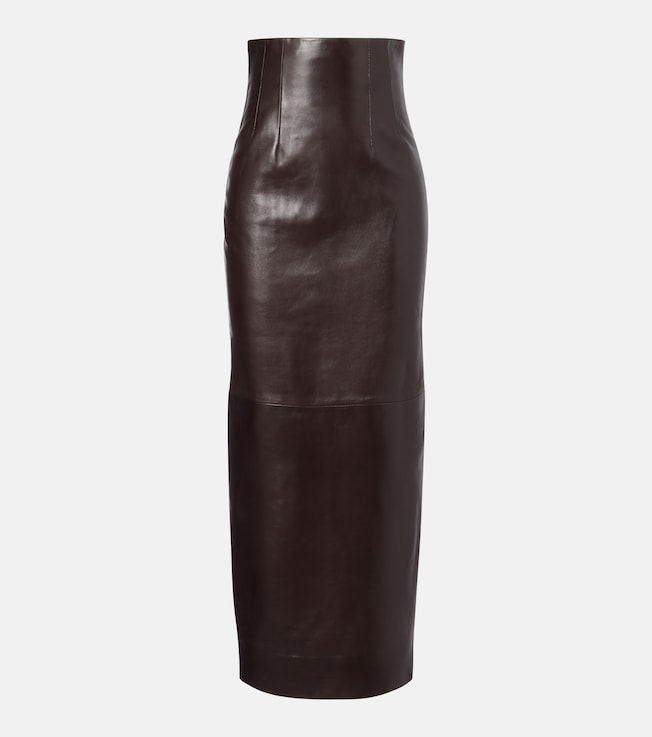 Loxley leather maxi skirt