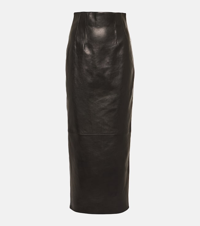 Loxley leather pencil skirt