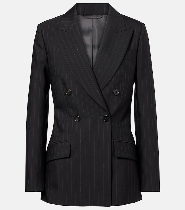 Pinstripe wool blazer