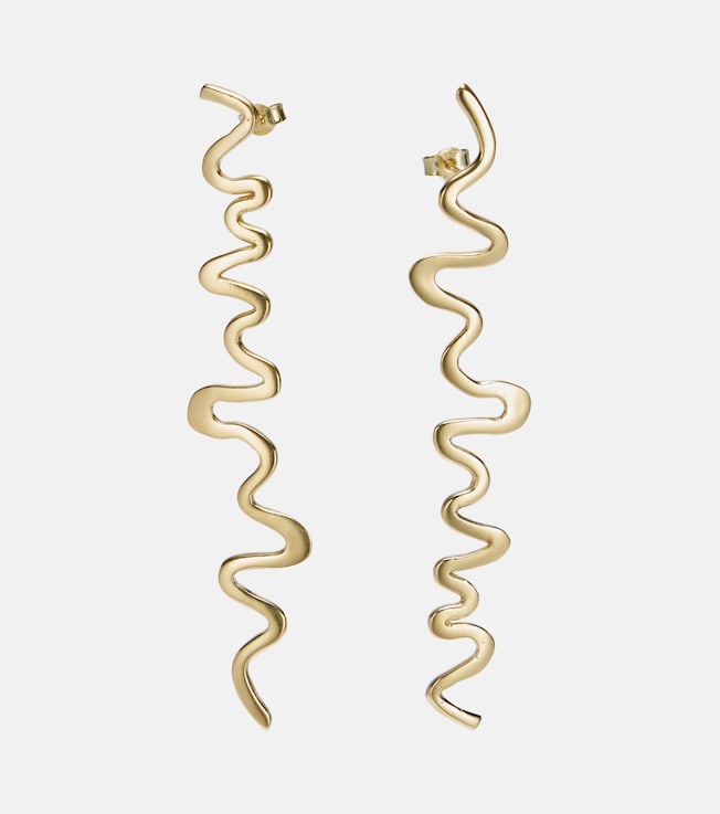 Shore 24kt gold-plated drop earrings