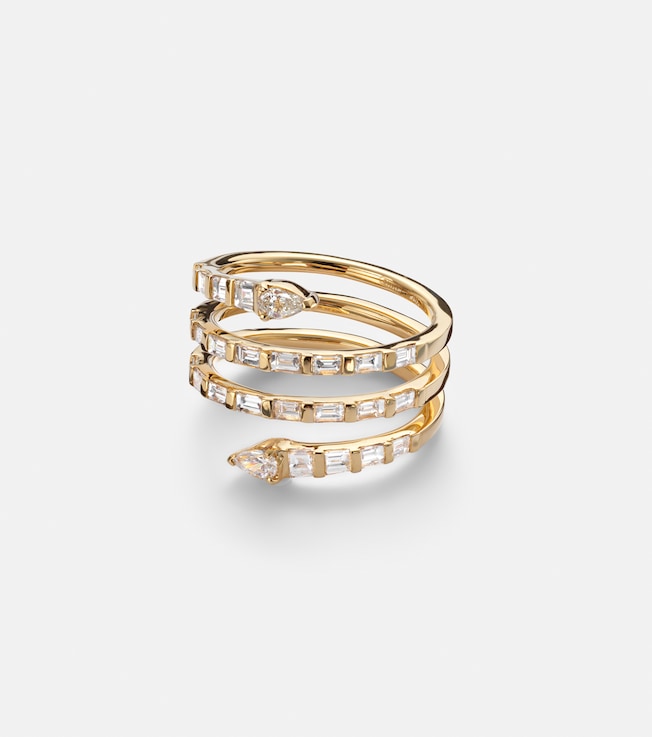 18kt gold ring with diamonds