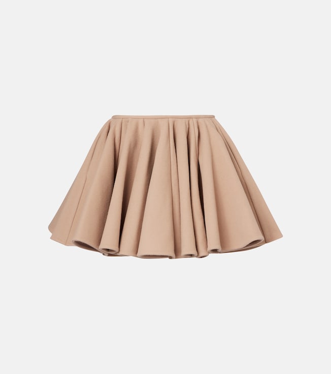 Wool and cashmere miniskirt