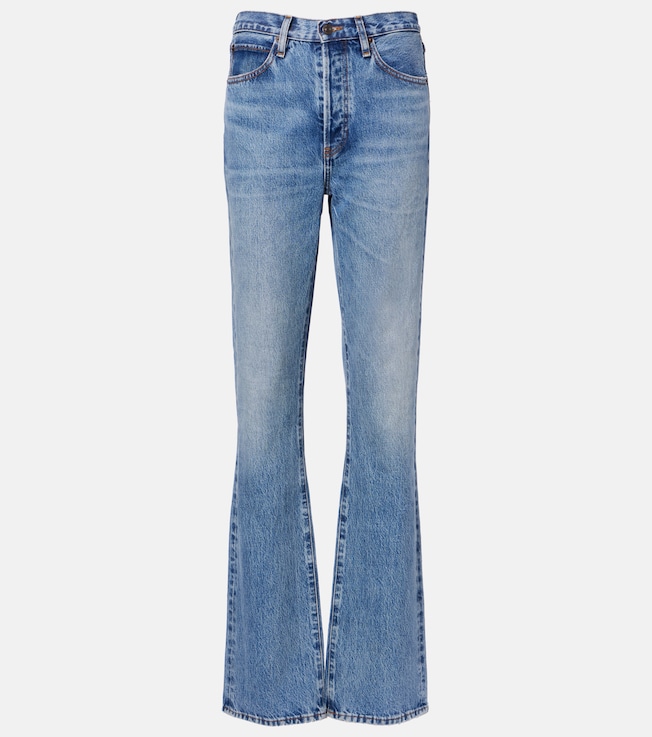 Vertical high-rise straight jeans