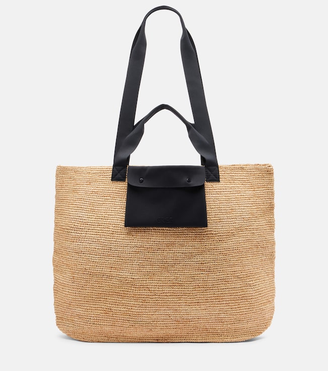Jetset raffia tote bag