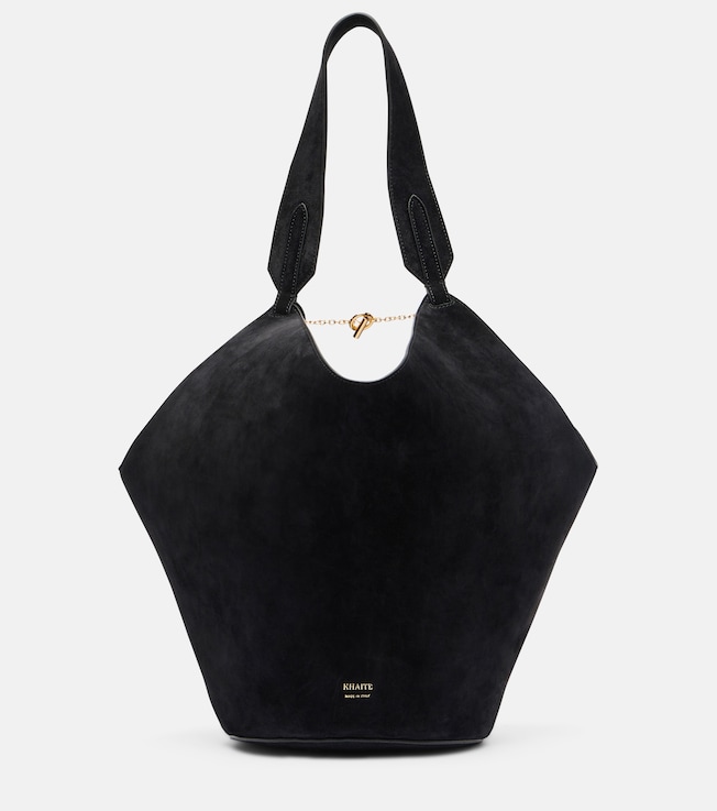 Lotus Small suede tote bag