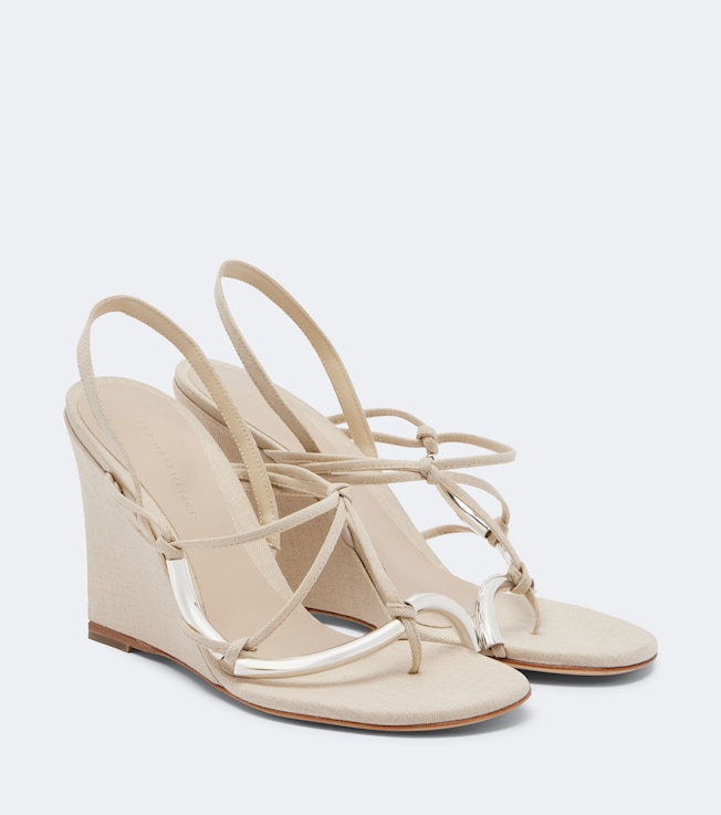 Molten wedge thong sandals