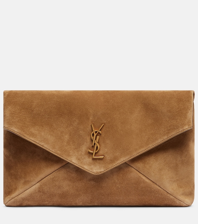 Cassandre Large suede clutch