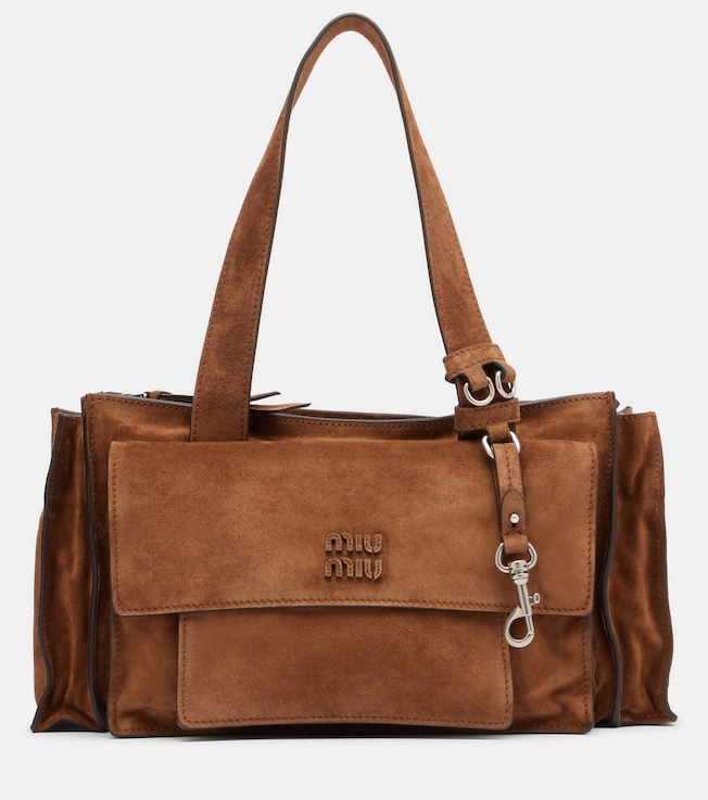 Utilitaire suede shoulder bag