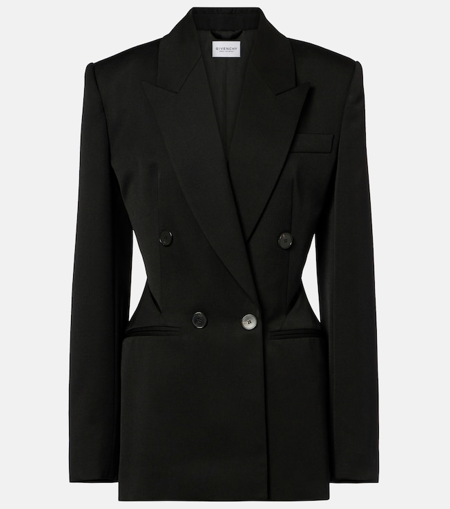 Cutout wool blazer