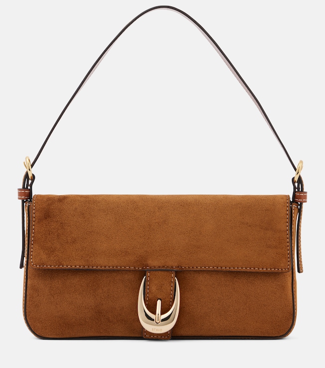 Harlow suede shoulder bag