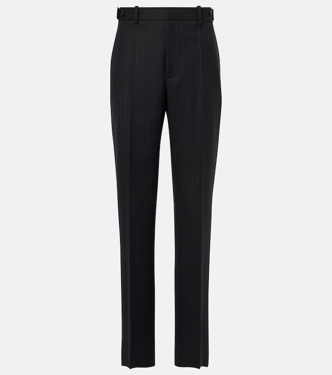 Wool tapered pants