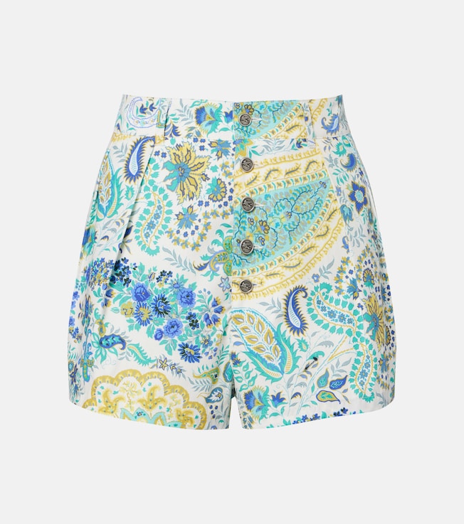 Paisley cotton shorts
