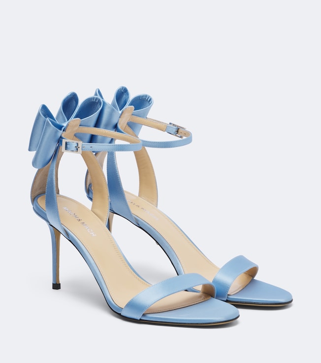 Le Cadeau bow-detail satin sandals