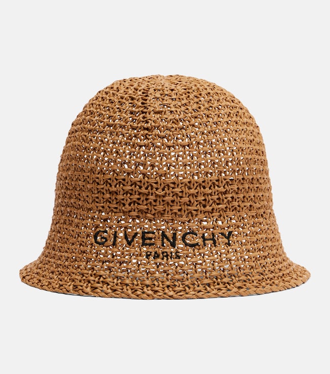 Logo woven cotton-blend bucket hat