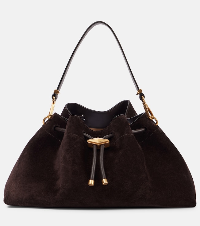 Bon Bon Small suede bucket bag