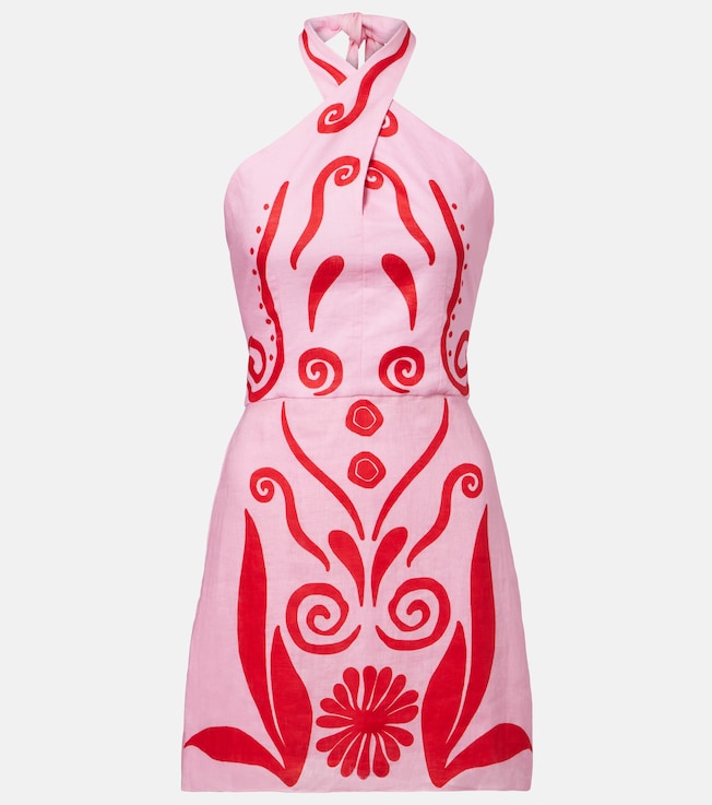 Veneta printed linen minidress